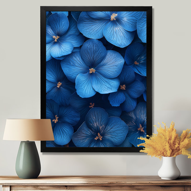 Batson - Art mural floral, H 20 po x l 12 po, Noir, Reproduction encadrée d'une seule photo