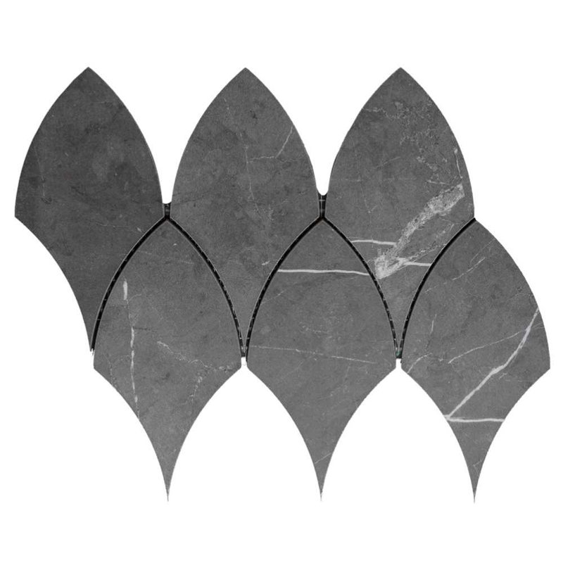Stately Duchess 8" x 12" Porcelain Novelty Marble Look Wall & Floor Tile, Gray