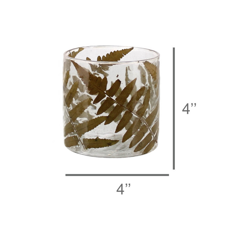 Glass Tabletop Votive Holder, 4" H x 4" W x 4" D