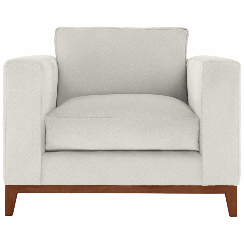 Noel 40" Wide Armchair, Tobacco Distressed, White 5555-000