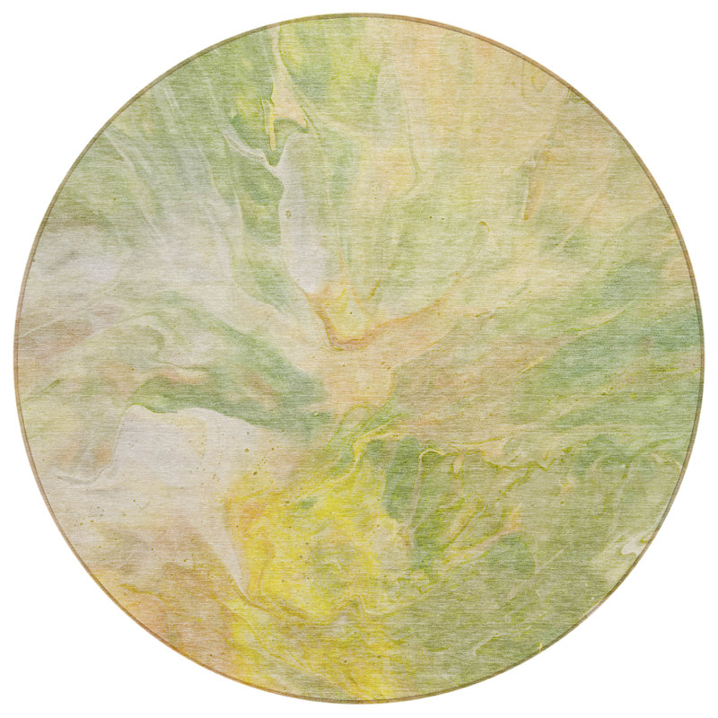 Abstract Indoor / Outdoor Rug, Round 8'
