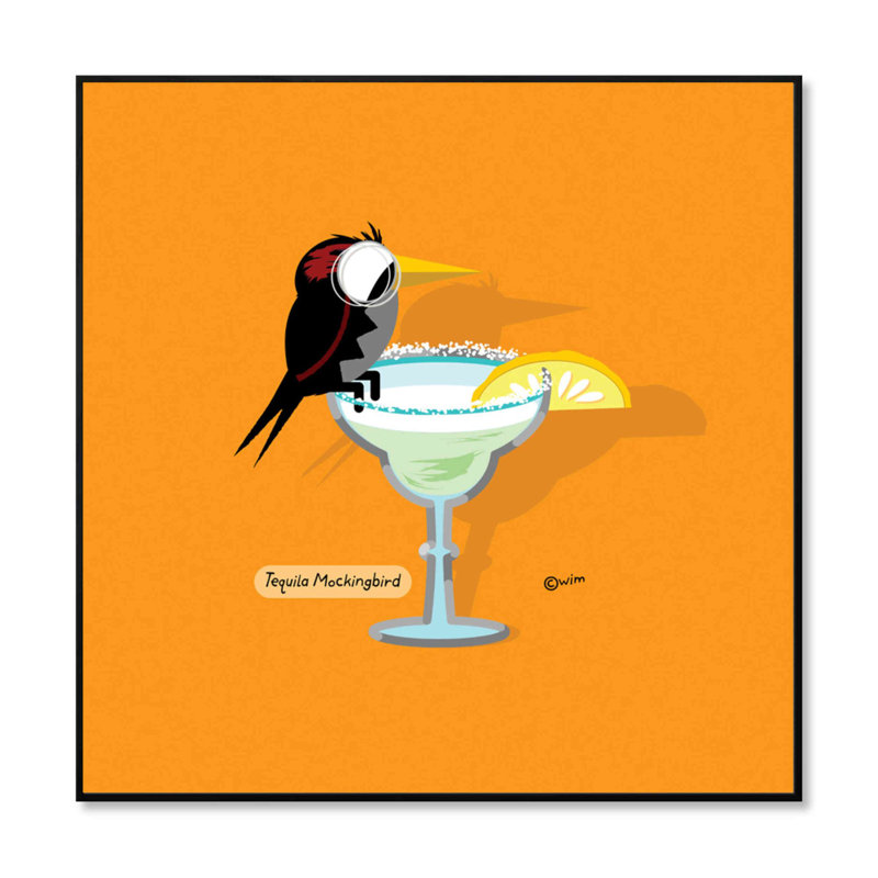  "Téquila Mockingbird", art mural encadré en acrylique ultrabrillant