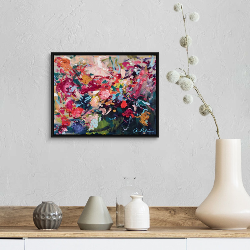 Reproduction d’art sur toile « the wedding planner » par Amira Rahim, Toile avec cadre noir, H 13 po x l 16 po x P 1,75 po