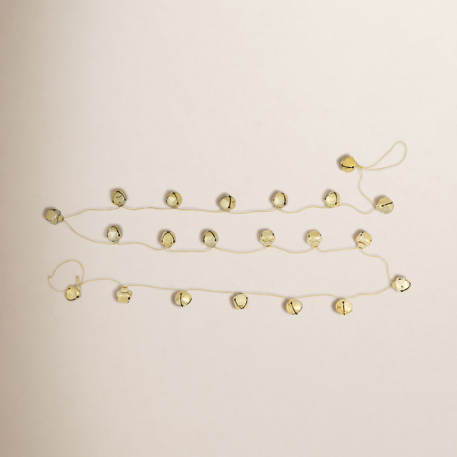 90" Jingle Bell Garland, Gold