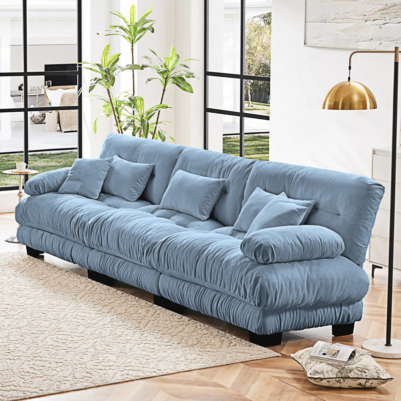 Canapé modulaire à 3 places Boneless, Bleu