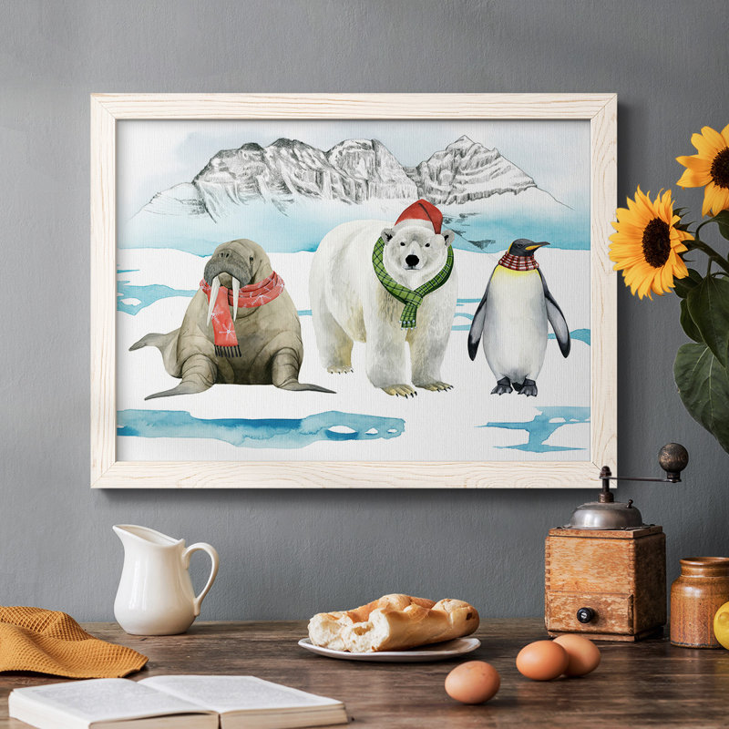 Collection d'animaux de l'Arctique A, Blanc, H 18 po x l 26 po x P 1,5 po
