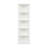 5 Triangle Sided White Bookshelf For Study And Kitchen With Structure Office Adjustable Storage
