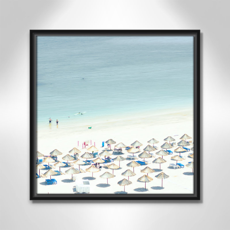 «Sesimbra I» par Ingrid Beddoes - impression, Toile avec cadre noir, H 17,5 po x l 17,5 po x P 2 po