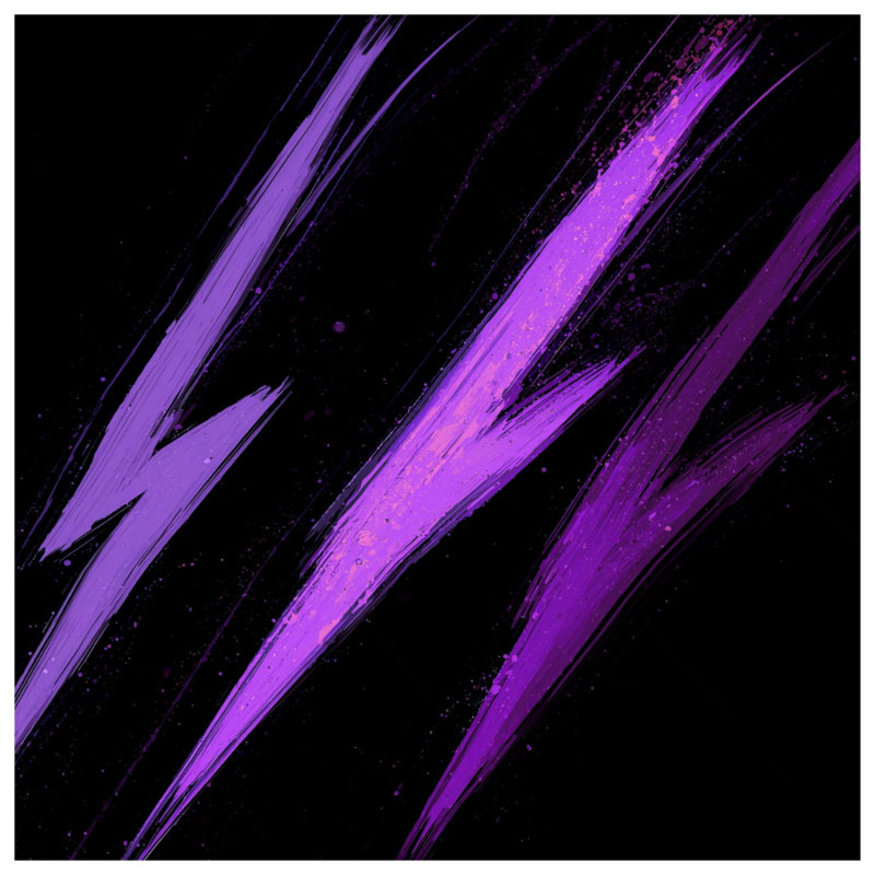 Tapis de bain mauve Lightning Strikes, 24in W x 17in L