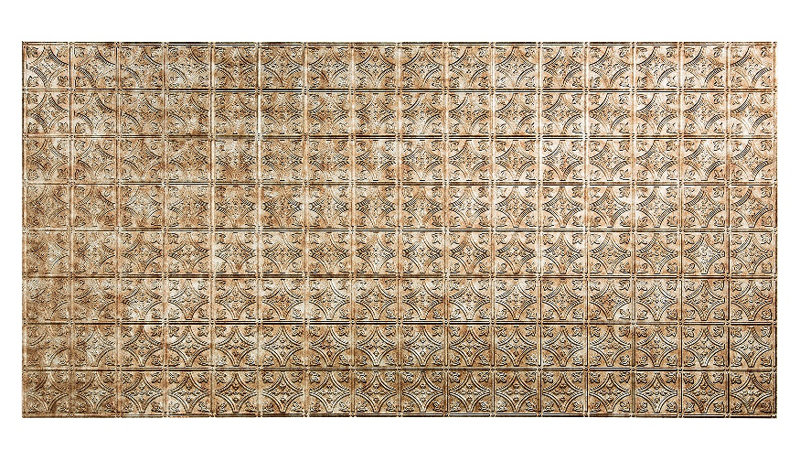Panneau mural décoratif en vinyle style traditionnel 4 pi x 8 pi FASÄDE, Bronze Bermudes