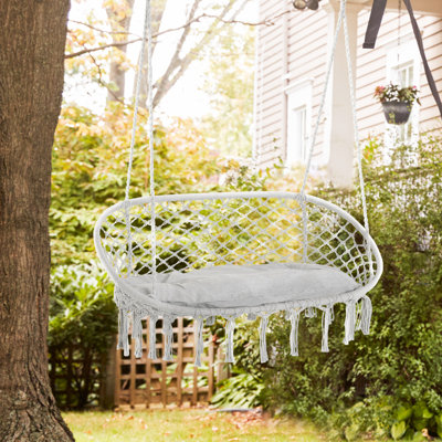 Balancelle en macramé pour 2 personnes Outsunny