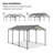Metal Carport 10 ×15 Feet Heavy Duty With Galvanized Steel Roof, Metal Garage Canopy With Galvanized Steel Roof & Frame, Car Tent Outdoor Storage Shed For Car, Boats And Truck, Gray