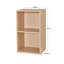 2 Tier Bookcase Cube Wooden Bookshelf-1992883462