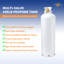 Flame King 100LB Multi-Valve Propane Tank LP Cylinder with High Capacity Filler, White
