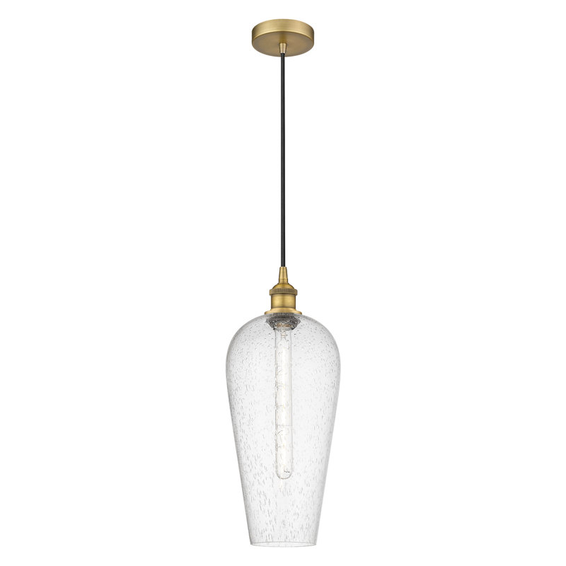 Mini-luminaire suspendu 1 lumière Ballston - Amiina, Laiton brossé, Grainé