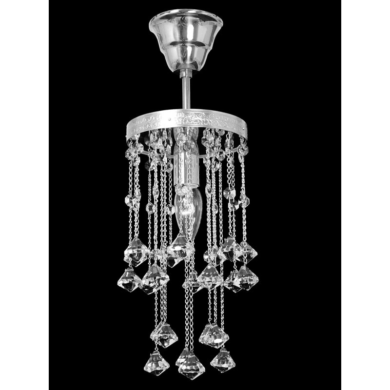 Talon 1 - Light Nickel Crystal Pendant