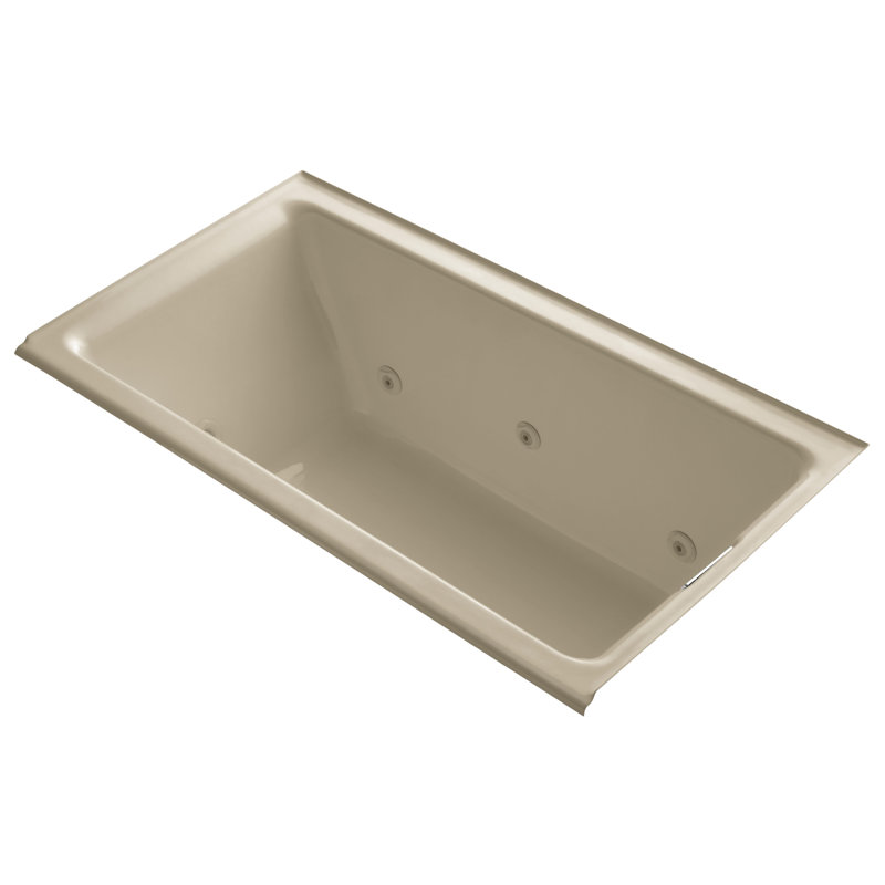 Tea-for-Two® Alcove Whirlpool with Right-Hand Drain and Heater without Trim, Mexican Sand