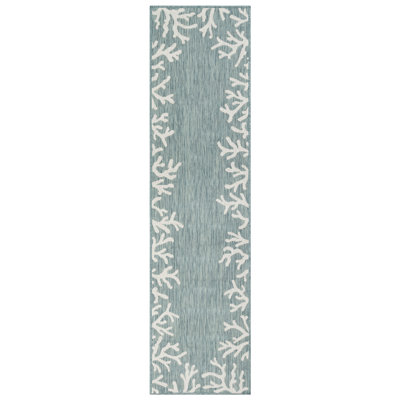 Tapis intérieur / extérieur bleu Gritton