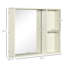 Armoire de salle de bain à miroir 31,5 "x 25,5" - 2 tablettes murales pour rangement blanc 6 "