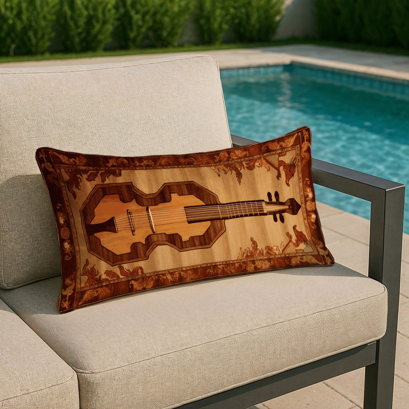 Indoor and Outdoor Throw Pillow, Rectangle 14"H x 20"W, Erhu