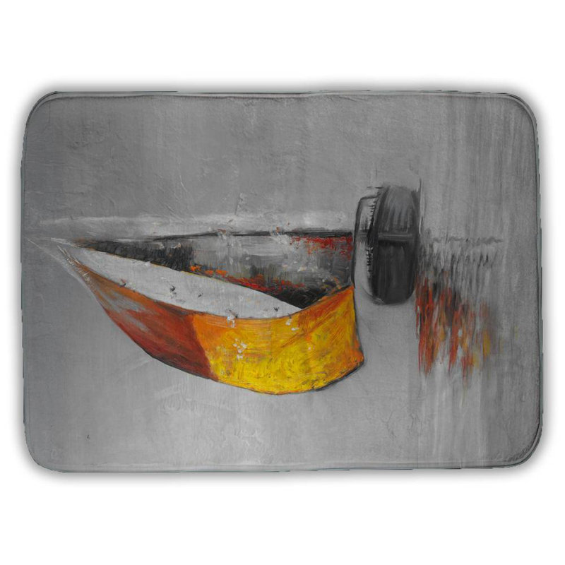Sail Bath Mat with Non-Slip Backing - Quick Dry Memory Foam Bathroom Rug - Absorbent - Modern Plush Spa-Style - Machine Washable