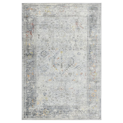 Charleen Traditional Bordered Premium Polyester Performance Area Rug