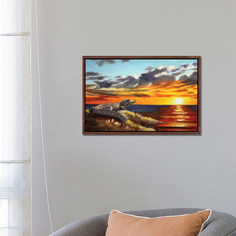 Alligator by D. "Rusty" Rust - Gallery-Wrapped Canvas Giclée on Canvas, 66.04 cm H x 45.72 cm W, Classic Wood Framed