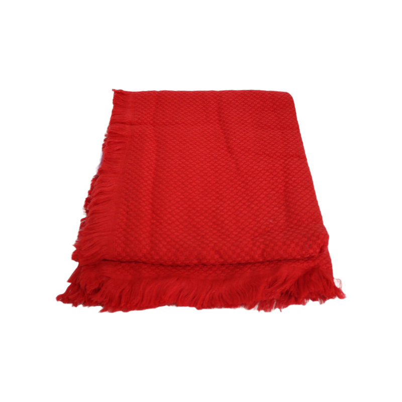 Hand Woven Throw Blanket, Red/Pink