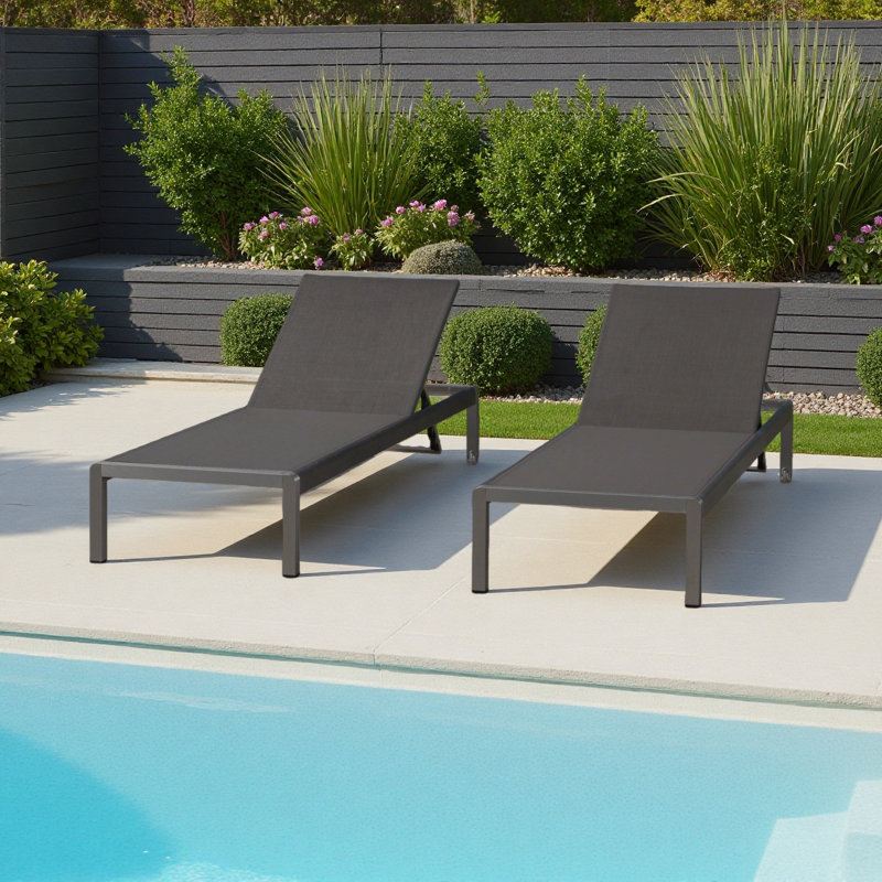 Chaise Lounge ( Set Of 2 ), Gray