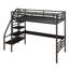 Structure de lit mezzanine en métal avec bureau, simple