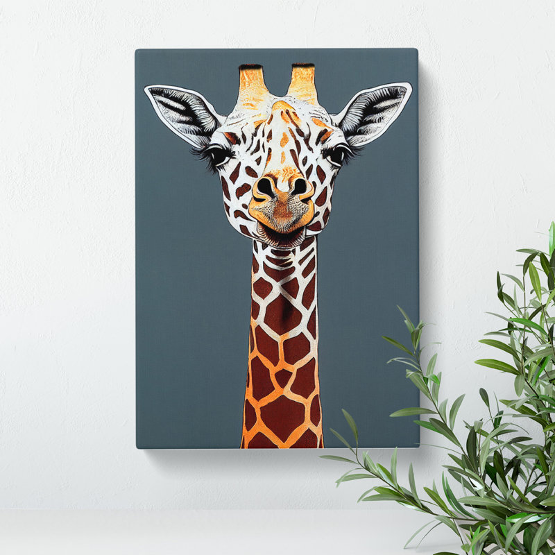Marvellous Giraffe - Wrapped Canvas Print, 76cm H x 50cm W x 3cm D