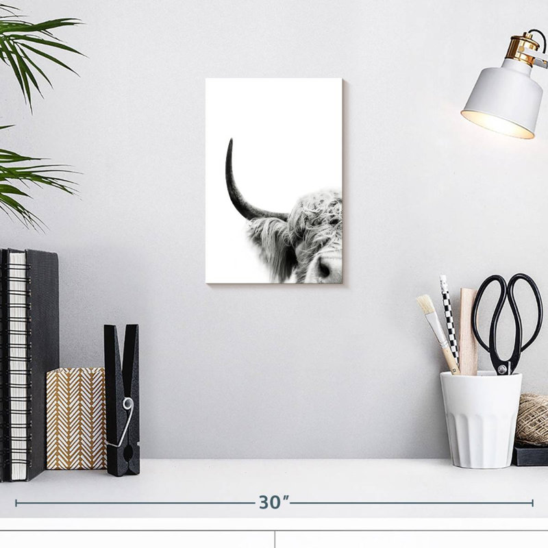 Brampt Peeking Cow II, 12" H x 8" W