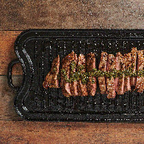 Pre-Seasoned Cast Iron Reversible Grill/Griddle,16.75 Inch, Black, FREE  Shipping