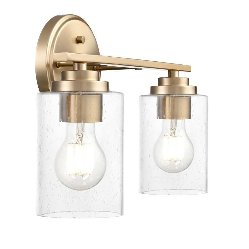 Meuble-lavabo à 2 lumières de 14,25 po de largeur Favreau - or moderne