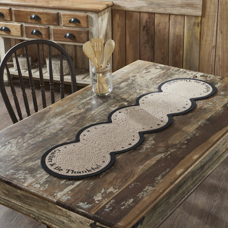 Harvest Blessings Oval No Pattern Table Runnner, 12" W x 48" L