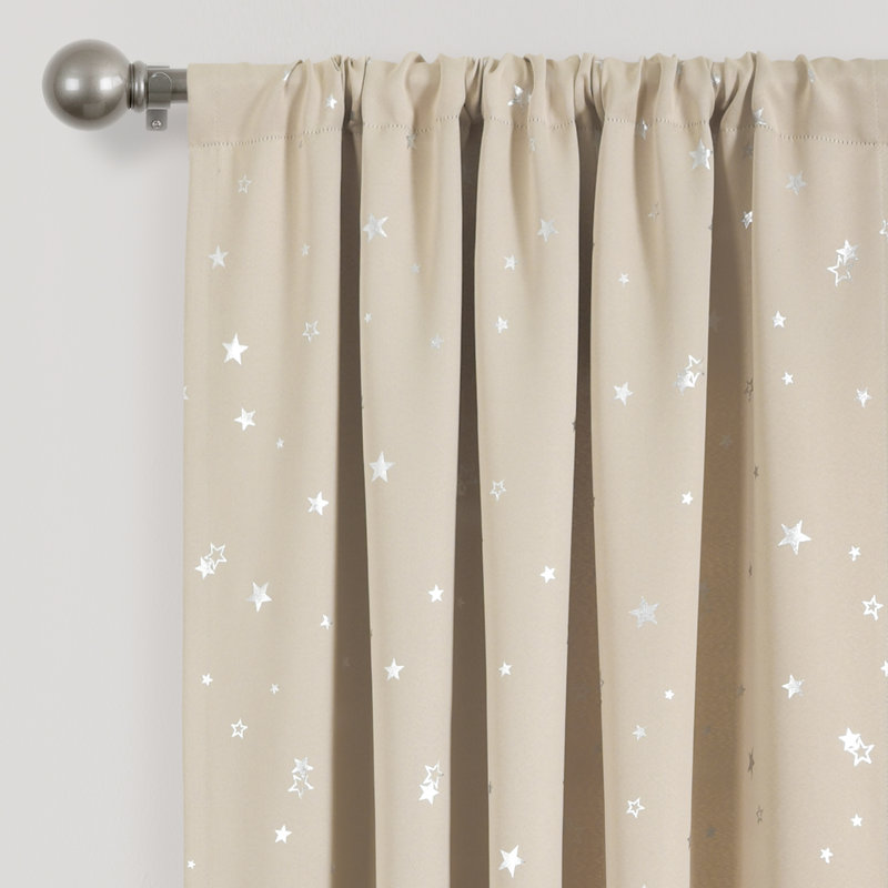 Star Room Darkening Pair, 52"W x 63"L, Neutral