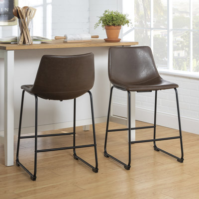Oconnor Faux Leather Upholstered Counter/Bar Stool