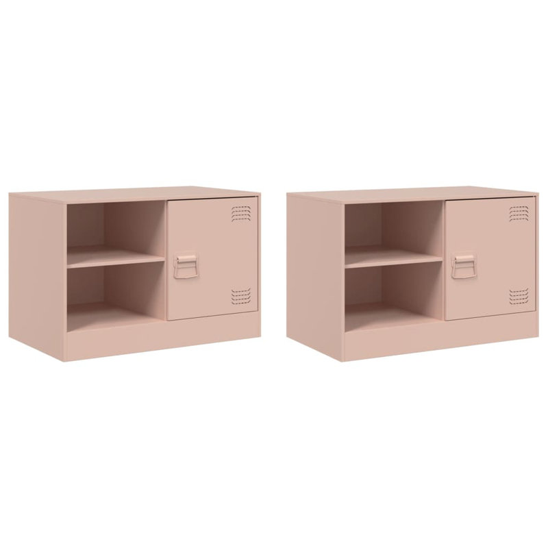 Arether Unfinished TV Stand for TVs up to 24", Antique Pink