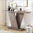 Mirod Console Table With Natural Wood Veneer, V - Base Design For Classic Versatility, Ideal For Displaying Favorite Items And Easy To Assemble-1015106964