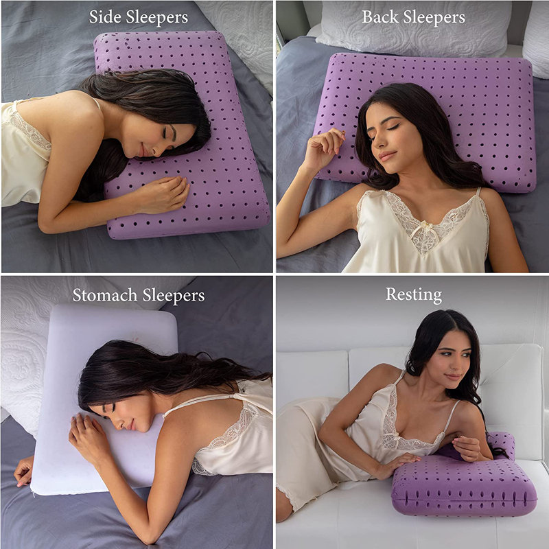 Purple Cooling Gel Infused Memory Foam Ventilated Pillow