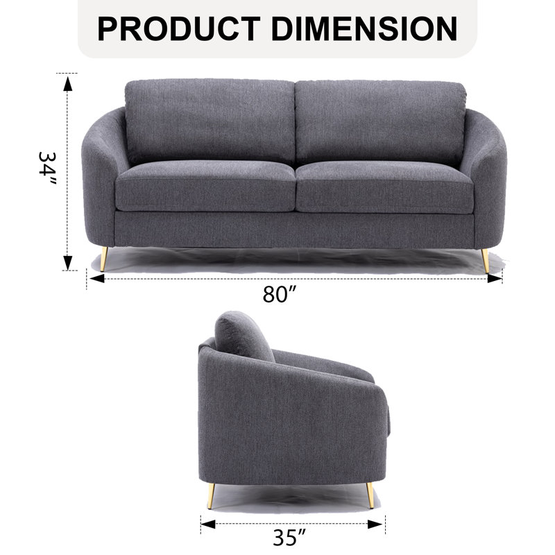 Portrain Upholstered 80'' Sofa