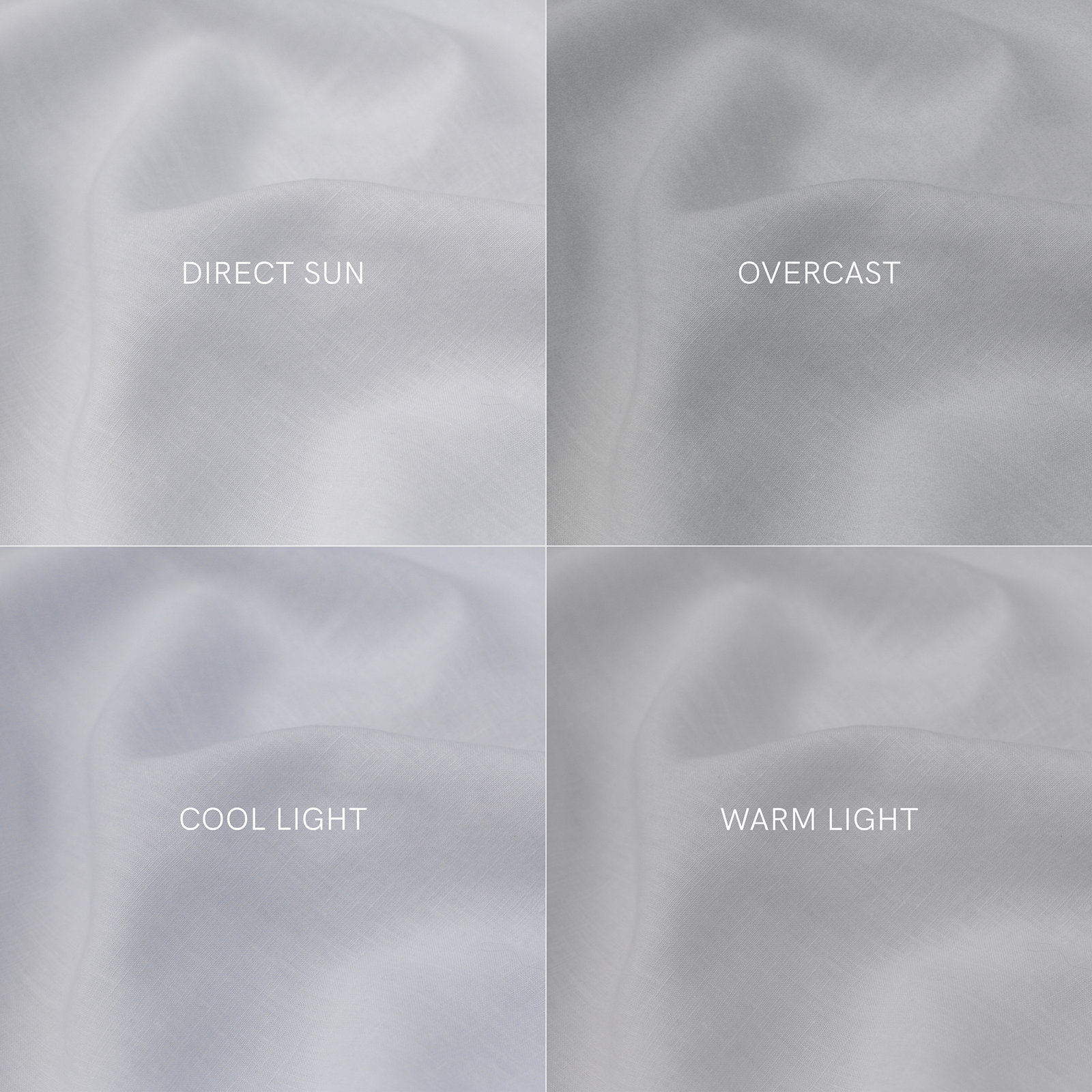 100% French Linen Curtain Panel Set, White, 50" W x 84" L