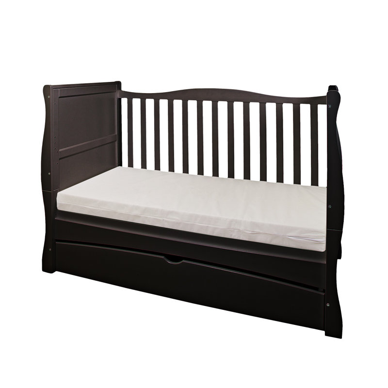 Gilbert Black Cot Bed with Mattress 140x70x10cm 