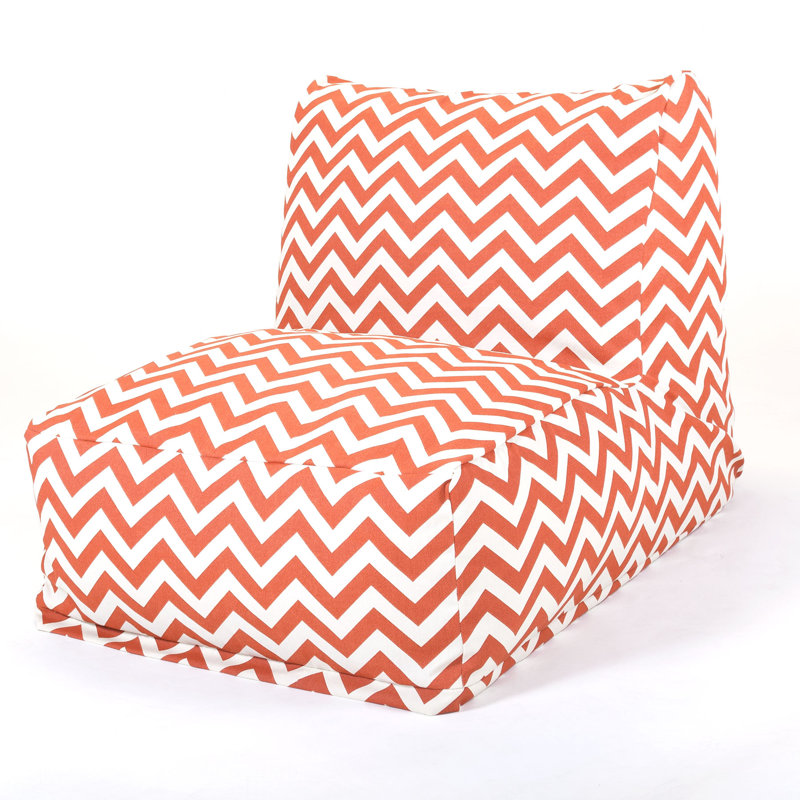 Glanville Polyester Outdoor Friendly Bean Bag Chair & Lounger, Burnt Orange