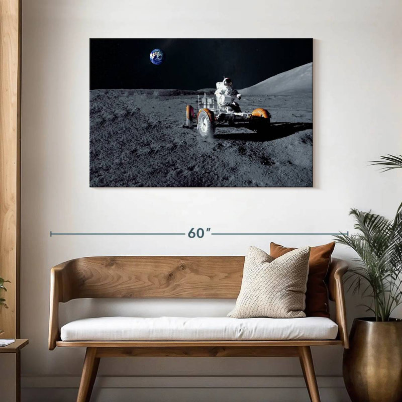 Oberle Astronaut On Moon Rover