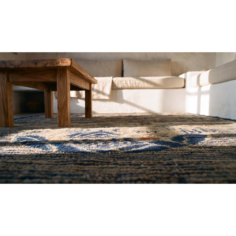 Tapis chinois antique en laine multicolore