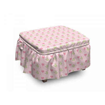 Ensemble de housse pour repose-pieds à coussins carrés 2 pièces pour l’amour de la chambre de bébé