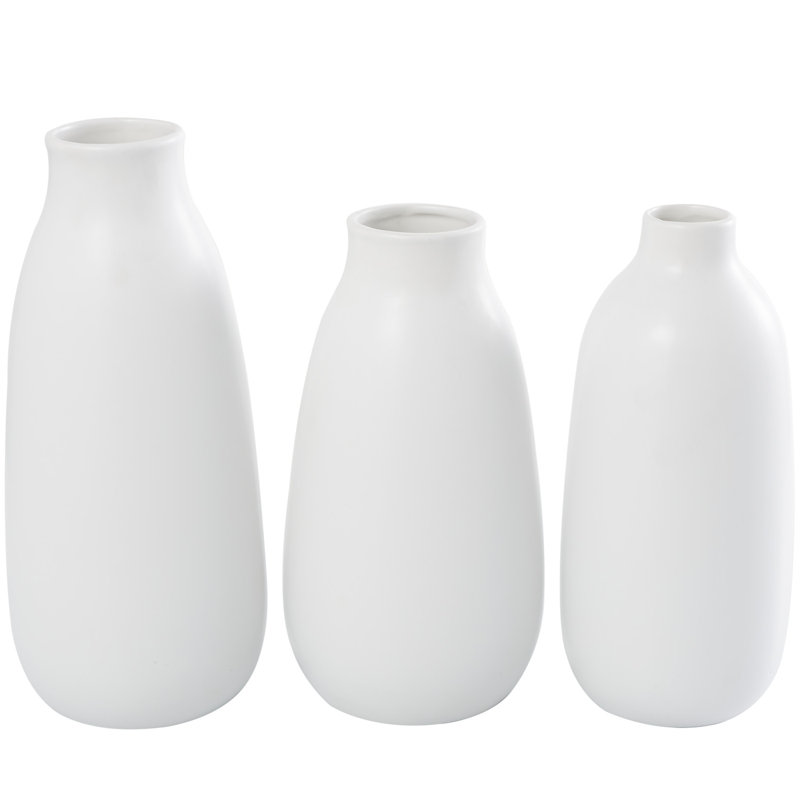 Winterstown 3 Piece Ceramic Table Vase Set