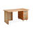 Brown Rectangular Solid Wood+Rattan desk-1329116551
