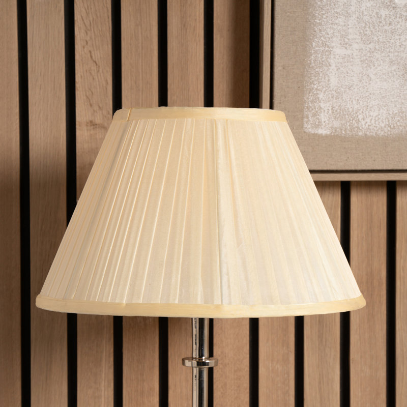 Silk Pleated Empire Shade, 19cm H x 30cm W x 30cm D, Almond